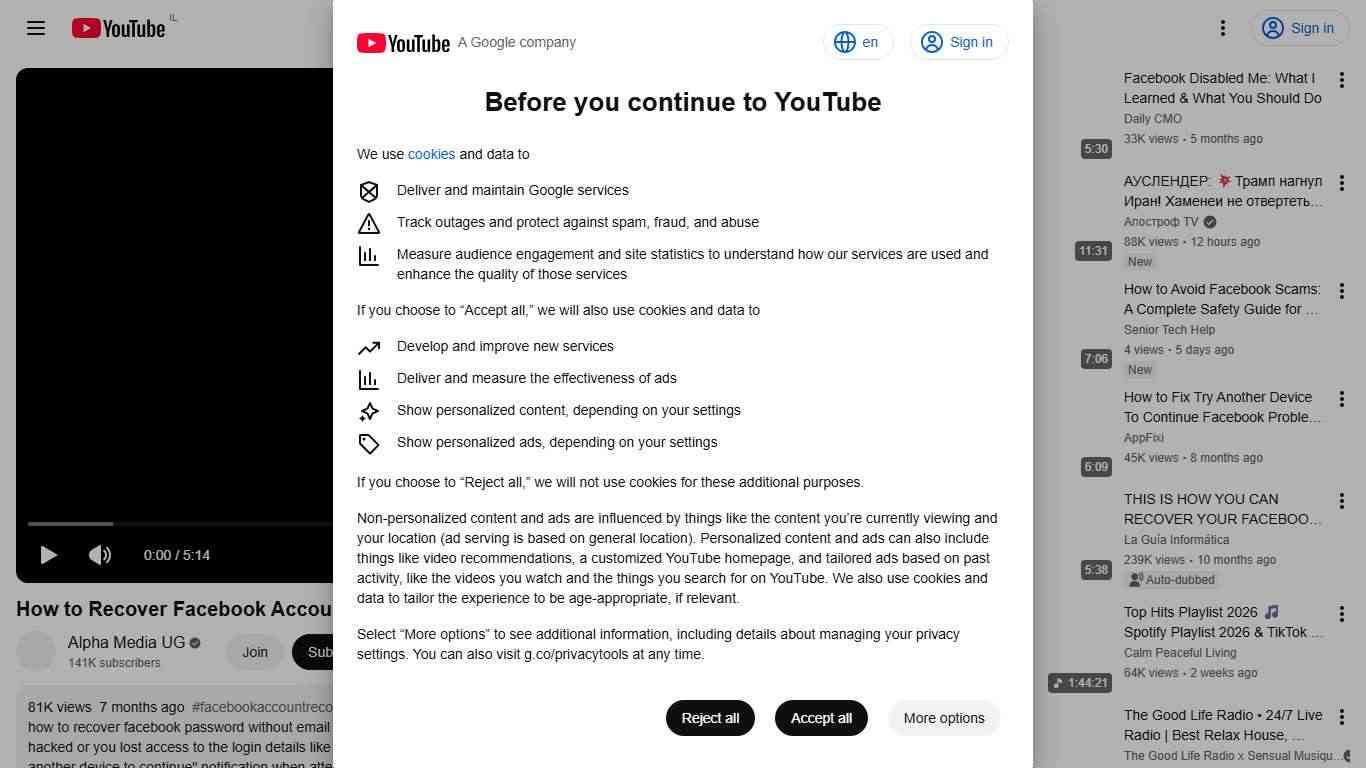 How to Recover Facebook Account Try Another Device to Continue Problem 2026 - YouTube