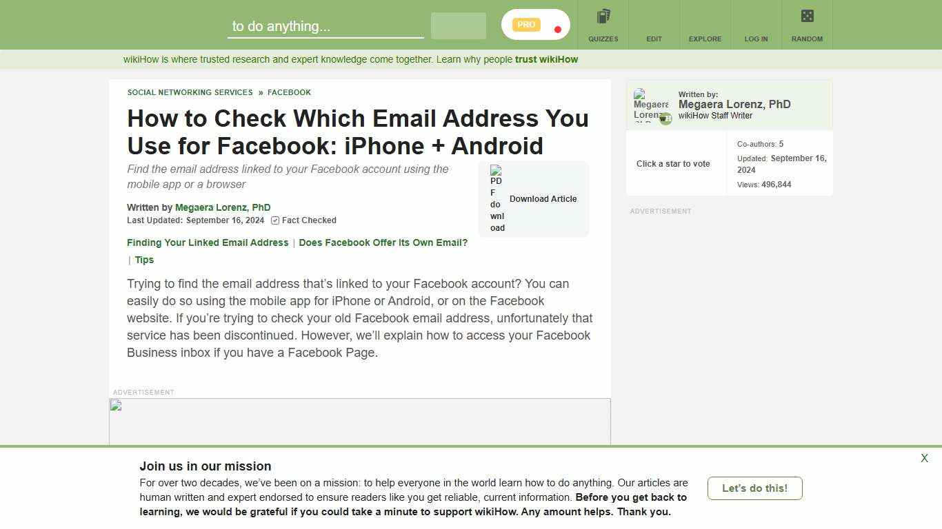 Find the Email Address for Your Facebook Account: Mobile App